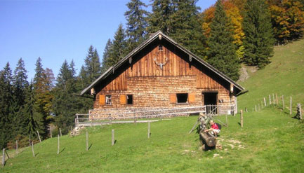 Hütte auf der Alm