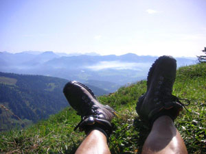 Ausblick über Gebirge Oberstaufens